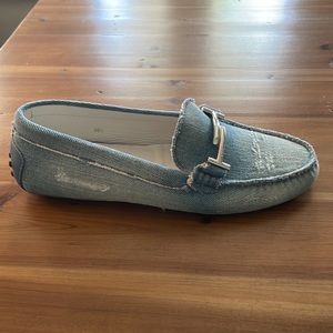 Blue Denim Wash Tod’s gommino loafers